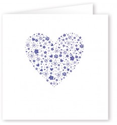 card with blue hearts