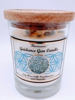 Harmonia Candle Guidance Gem Candle - Angelite