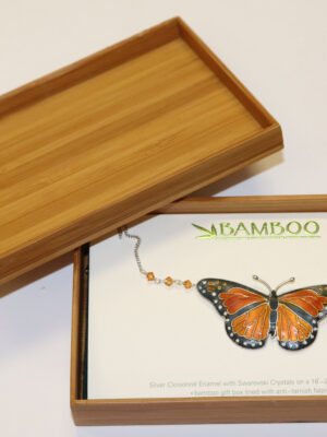 Monarch Butterfly Bamboo Necklace
